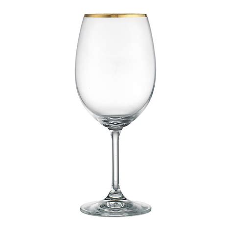 Gold Rim Wine Glass Km Party Rental