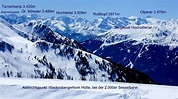 Blick von der Wiedersbergerhorn Skihütte (Alpbacher Skigebiet) zu den ...