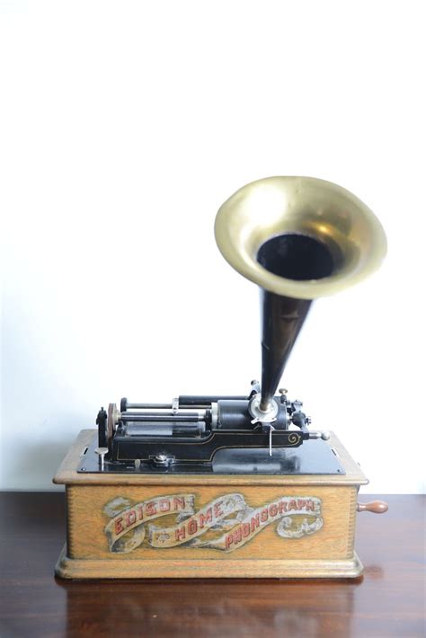 Edison Home Phonograph Antique Music Box Edison Phonograph