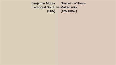 Benjamin Moore Temporal Spirit Vs Sherwin Williams Malted Milk