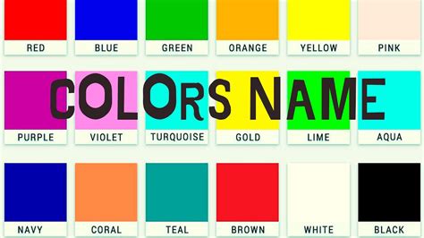 Colours Name With Spelling Colours Name For Kids And Toddlers