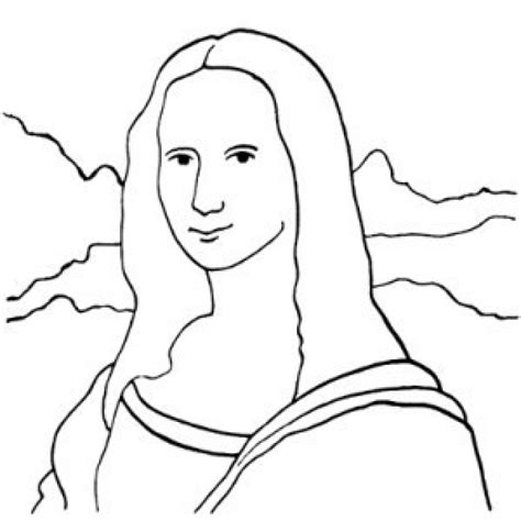 Sintético 90 Imagen Dibujo De La Mona Lisa Para Colorear Actualizar