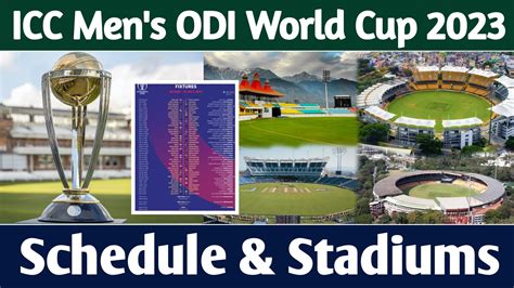Icc Mens Odi World Cup 2023 Schedule And Venues Icc Cwc 2023 In India