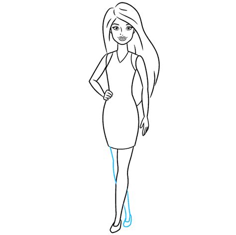 how to draw a barbie doll really easy drawing tutorial