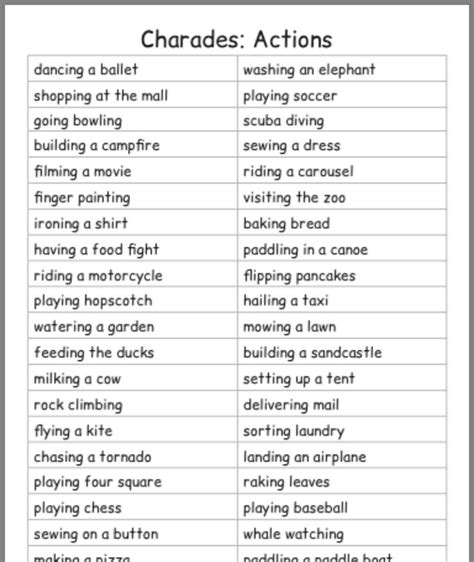 Pin By Andrea Hammond On School Counseling Charades Words Charades