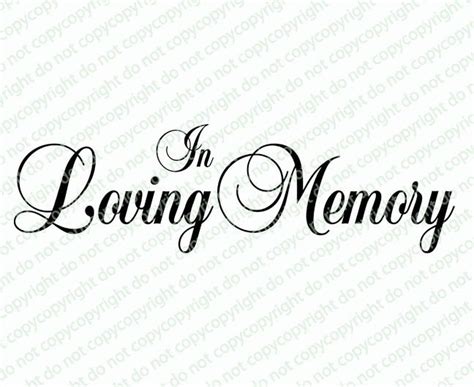 Fancy Title In Loving Memory Script Desktop Background