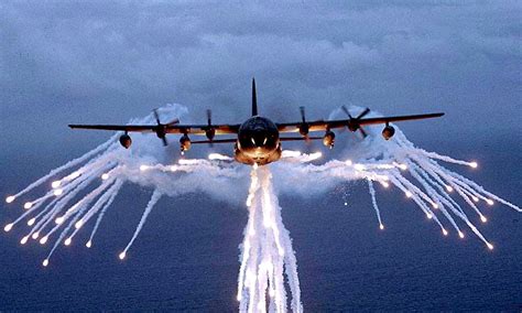 The Flare Pattern For The Ac 130 Gunship Look Like An Angels Wings R
