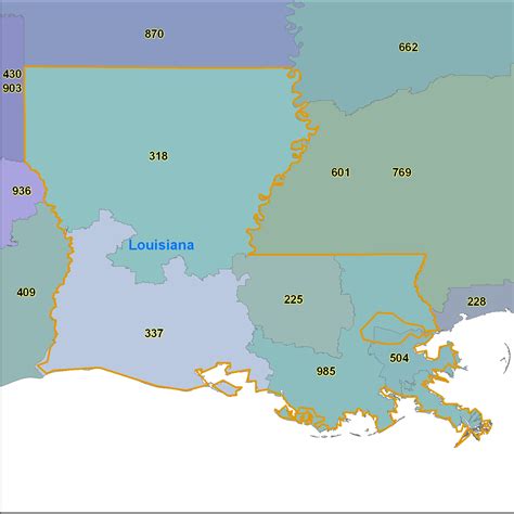 Louisiana Area Code Map Zip Code Map