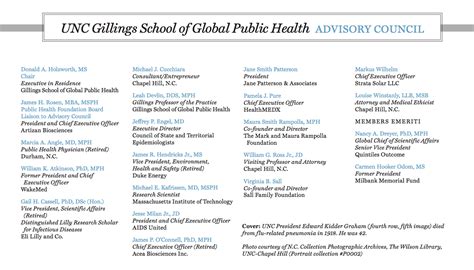 acknowledgements spring 2018 unc gillings school of global public health