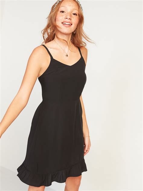 Fit And Flare Ruffle Hem Cami Mini Dress For Women Old Navy In 2021