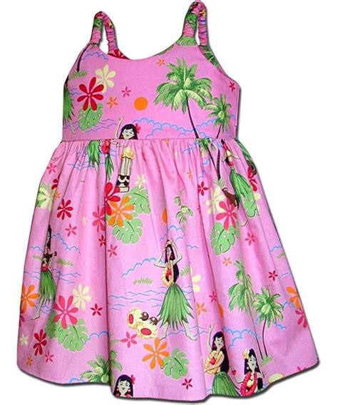 Hula Girls Toddlers Hawaiian Dresses Pink Cn11b2kghd3