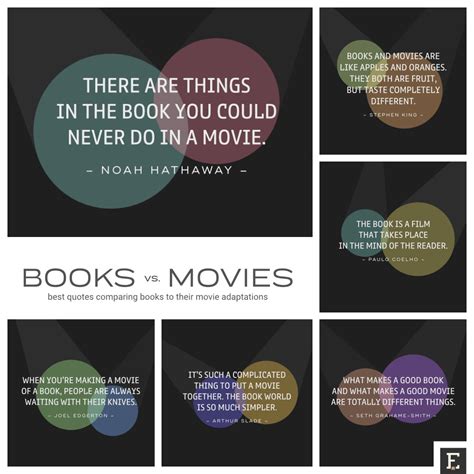 There are no approved quotes yet for this movie. 25 best quotes comparing books and movies