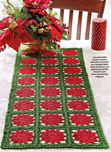 Seasonal Christmas Table Runner Doily Table Runner Crochet Pattern In