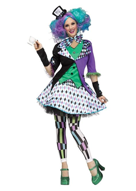 Sep 20, 2019 · the mad hatter's signature costume is a tail or frock coat, checked waistcoat, trousers, and a large top hat (with a white 10/6' label tucked inside the band which is wrapped around the hat). Mad Hatter Women Costume - Movie Costumes