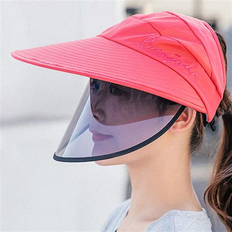 Uv Protection Double Layer Big Edge Sun Hat With Face Shield Fairyseason