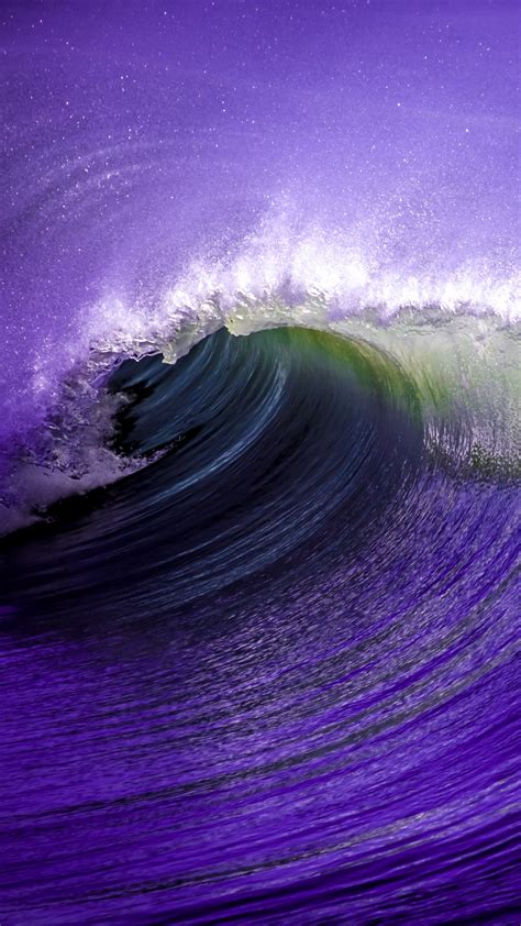 Ocean Waves Wallpaper 4k Purple Photo Manipulation Long Exposure
