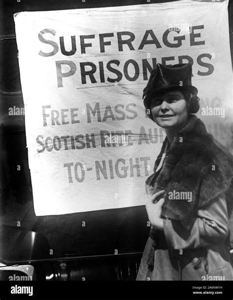 Woman Suffrage Movement Woman Suffragette Lucy Branham Ca 1919 Stock