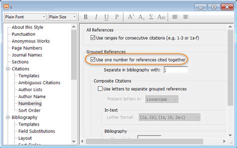 How To Group Multiple References With A Single Number In The Text