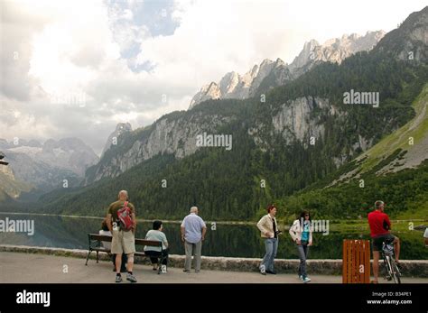 Austria Upper Austria Gosau Lake Gosau In The Dachstein Mountains