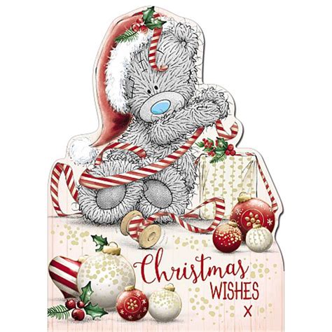 Christmas Wishes Shaped Me To You Bear Christmas Card Xss01005 Me