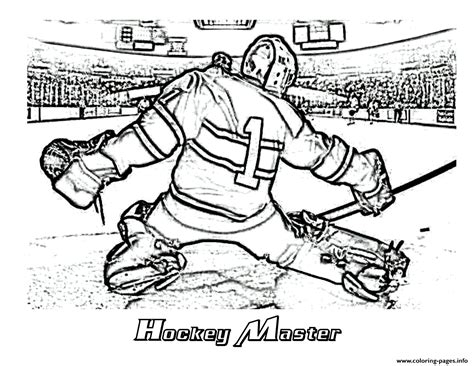Hockey Goalie Nhl Coloring Pages Printable