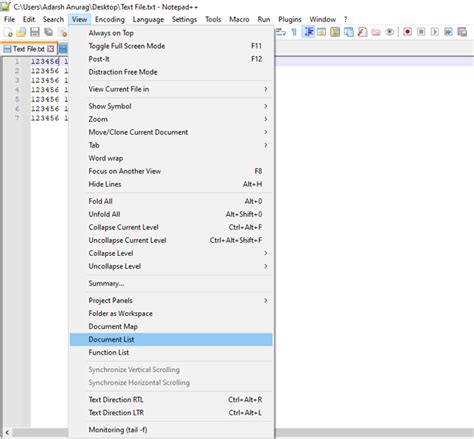 How To Enable Document List Panel In Latest Notepad Editor Stack