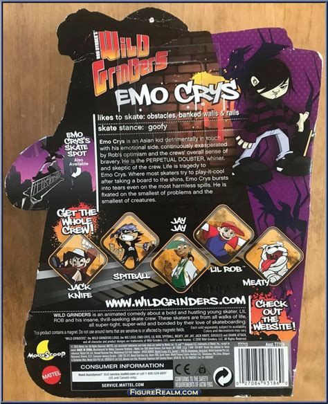 Emo Crys And Board Wild Grinders Basic Series Mattel Action Figure