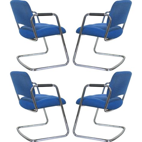 Vintage steelcase chair can add charming texture and color to your home office. Set of Four Vintage Steelcase Chairs at 1stdibs