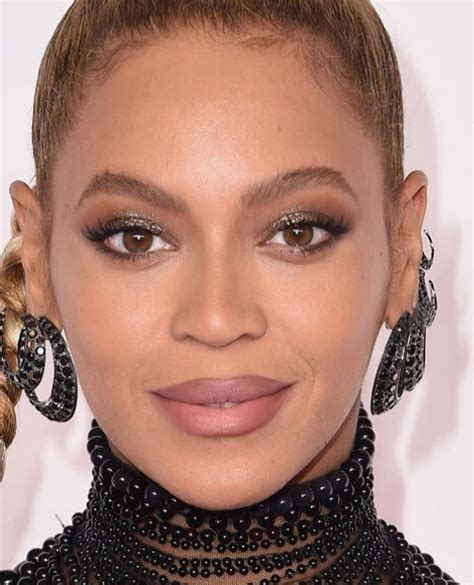 Original Beyoncé Pic Beyonce Eyebrows Makeup Makeover Purple Lipstick