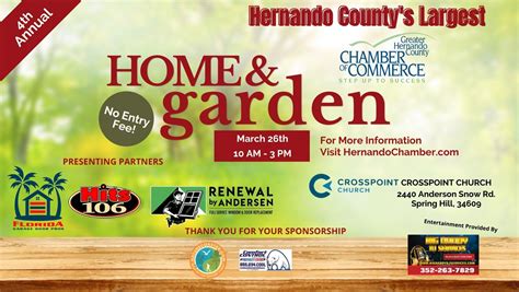 Hernando Chamber Home And Garden Show Seeks Specialty Home Vendors