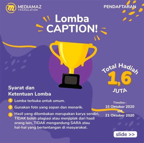 Lomba Caption Bulan Bahasa Berhadiah Total 1,6 JUTA Rupiah
