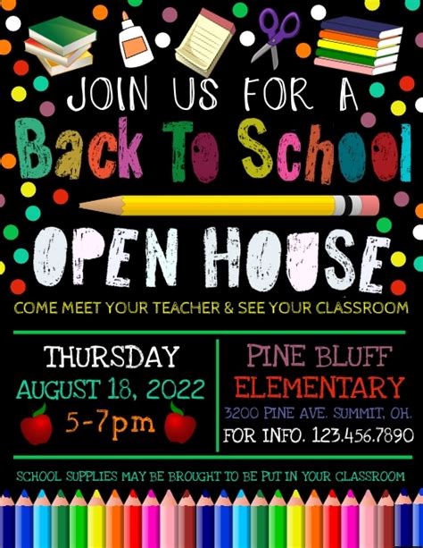 Copy Of Back To School Open House Flyer Postermywall