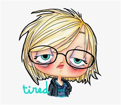 Tired Face Girl Cartoon 591x632 Png Download Pngkit