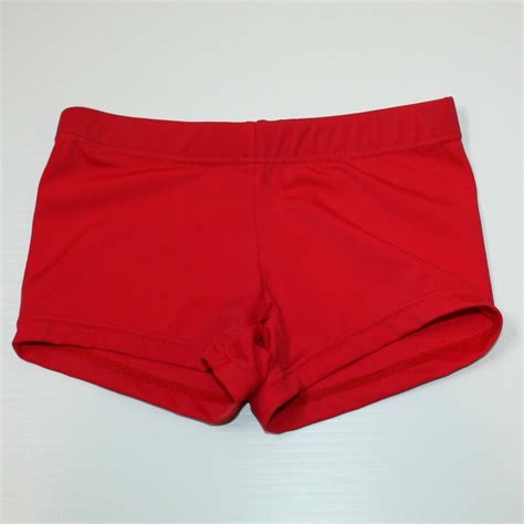 Balera Dancewear Girls Classic Booty Shorts In Red Size Sc 6 6x
