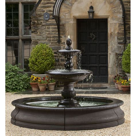 Caterina Fountain In Basin Water Feature Kinsey Garden Decor Large