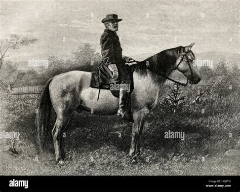 General Robert E Lee On His War Horse Traveler During The Usa Civil