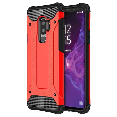 Red Military Defender Shockproof Case Samsung Galaxy S9