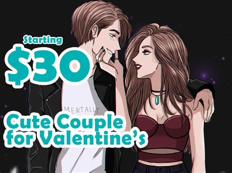 Draw A Cute Anime Couple For Valentines By Vicococeres Fiverr