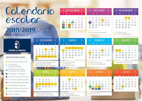 Calendario Escolar En Castilla La Mancha Para 2018 2019