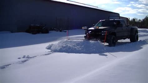 Snow Plowing With Chevy Silverado 3500 And Western Pro Plow And Custom