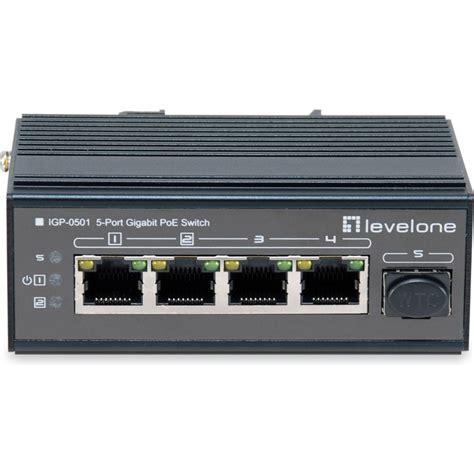 Levelone Igp 0501 Switch De Rede Gigabit Ethernet 101001000 Power Over Ethernet Poe Preto