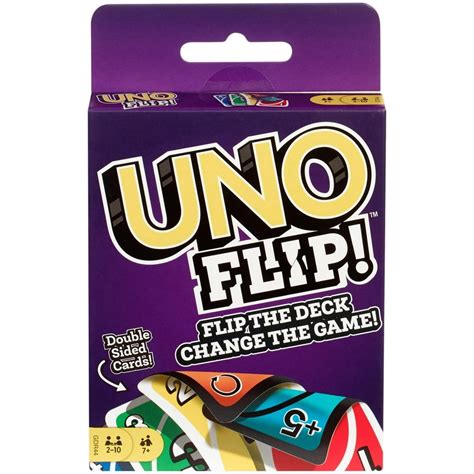 Uno Flip Double Sided Card Game For 2 10 Players Ages 7y Walmart