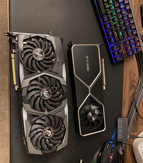 Msi Rtx 2080 Ti Gaming X Trio Size Comparison To The Rtx Founders Edition Pcmasterrace