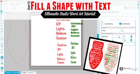 Silhouette Studio Word Art How To Have Text Form A Shape Free Cut