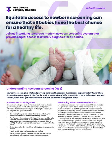 Understanding And Modernizing Newborn Screening Rare Coalition