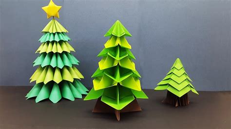 Diy Mini Christmas Tree Out Of Paper How To Make 3d Origami Christmas