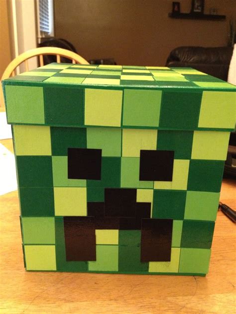 Minecraft Valentines Day Boxes Minecraft Creeper Valentine Box