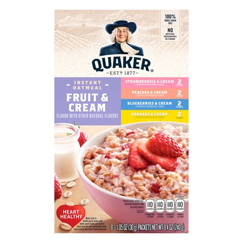 Quaker Oats Peaches And Cream Oatmeal Nutrition Besto Blog