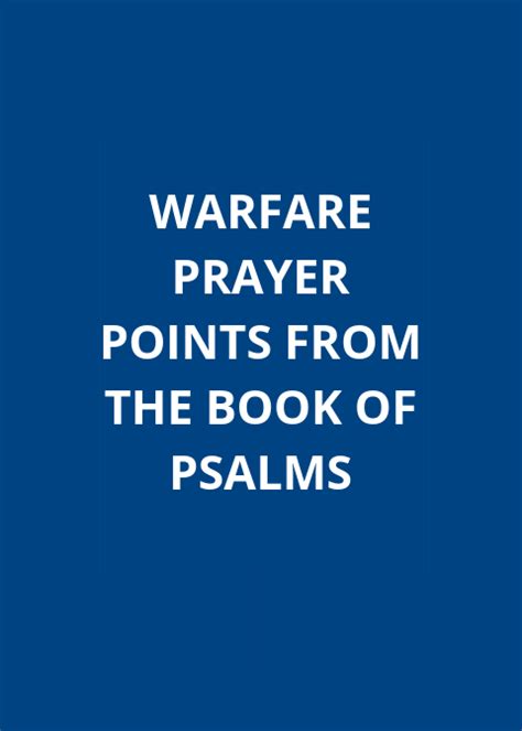80 Warfare Prayer Points From The Book Of Psalms Prayer Points