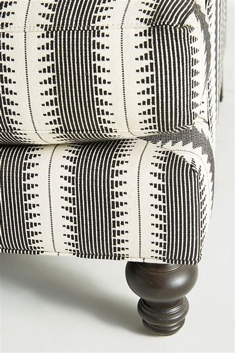 Suren Striped Fan Pleat Chair Chair English Furniture Upholstery